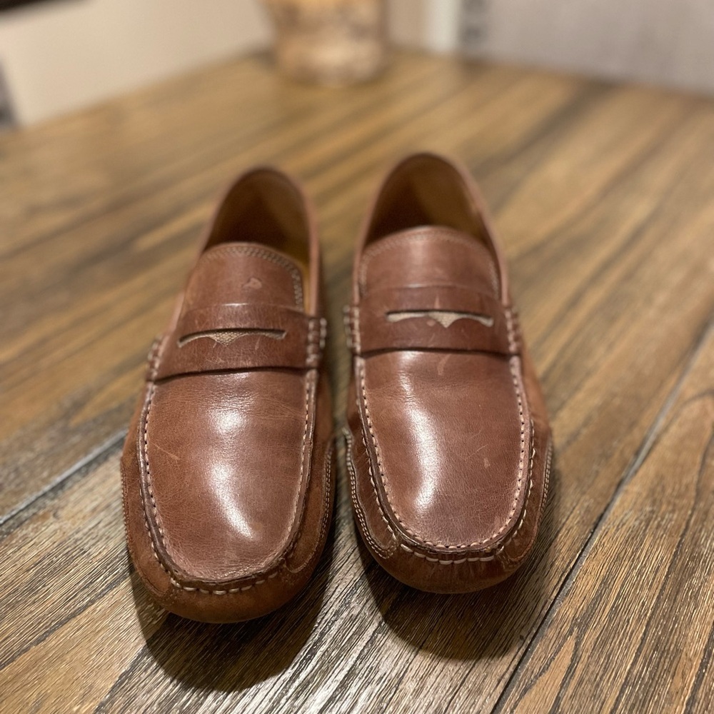 Clarks Brown Leather Penny Loafers